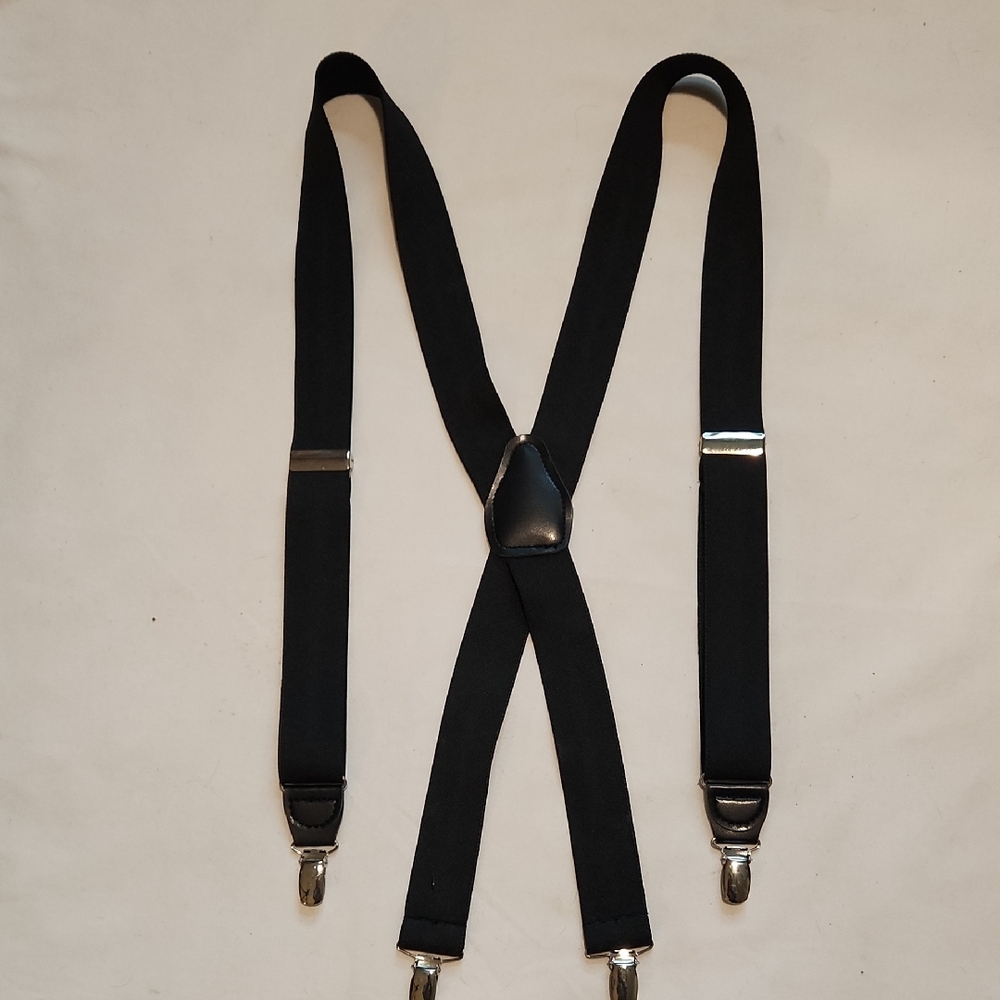 Men's Black Suspenders